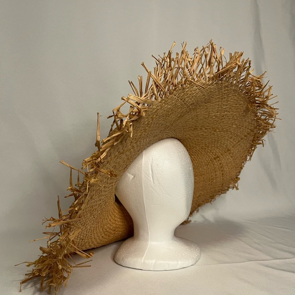 Barneys New York Tan Wide-Brimmed Hat - Picture 1 of 7